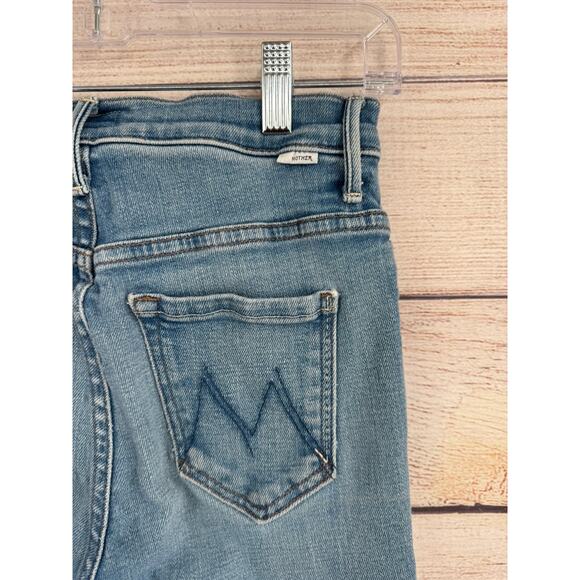 Mother The Super Stunner Ankle Double Vision Heart Jeans Womens 24 Blue - Picture 5 of 11